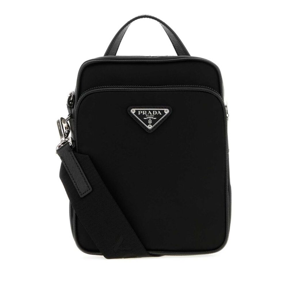 Prada Men Black Re-Nylon Handbag